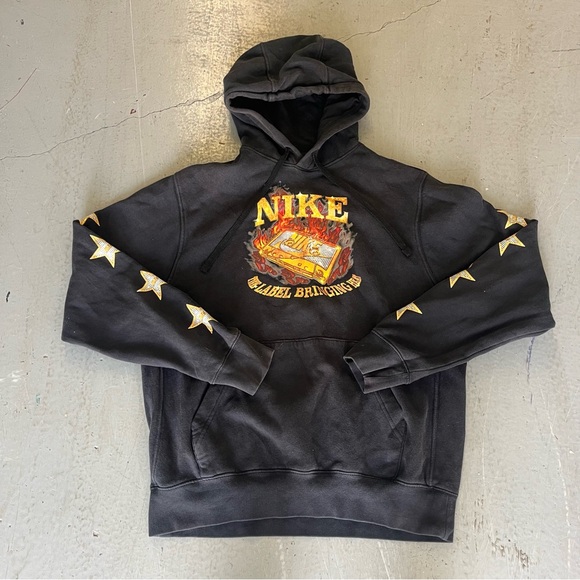 Nike Black Hoodie with Gold Star Details black and gold - Picture 1 of 8